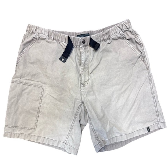 Royal Robbins Other - Royal Robbins Mens XL Light Grey 8" Belted 100% Cotton Hiking Travel Shorts